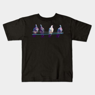 Pigeons On A Wire Kids T-Shirt